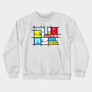 Boxed like a fish, Boxed art 2 Crewneck Sweatshirt